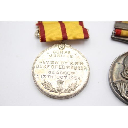 610 - 2 x Medals Inc St Andrews Ambulance Corps 1954 Jubilee & Named Red Cross