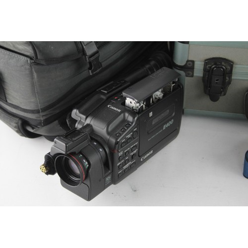 612 - 3 x Video CAMCORDERS Inc. Sony, Canon & Samsung w/ Cases/Bags Etc.