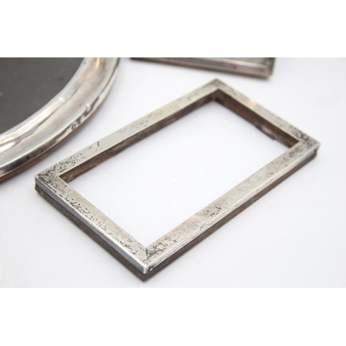 611 - 4 x Antique Hallmarked .925 STERLING SILVER Photo Frames (448g)