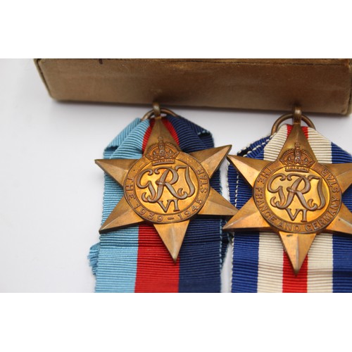 614 - Boxed WW2 Army Medal Group Inc France & Germany Star, Etc