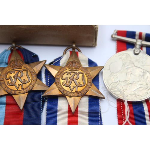 614 - Boxed WW2 Army Medal Group Inc France & Germany Star, Etc