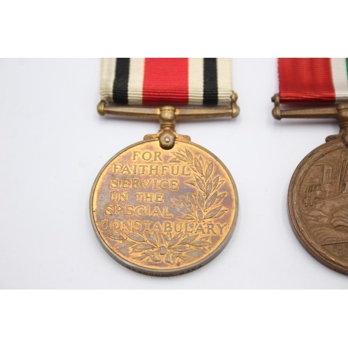 623 - 2 x Named Medals Inc WW1 Mercantile Marine & GV.I Special Constabulary