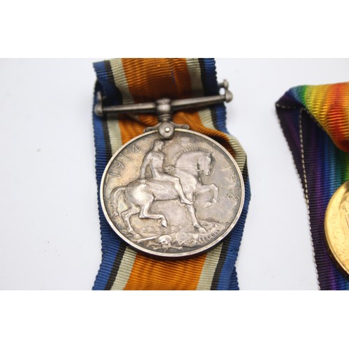 627 - WW1 Medal Pair & Original Ribbons Named M2-134185 A/Sgt W. Shrimpton ASC