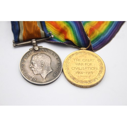 627 - WW1 Medal Pair & Original Ribbons Named M2-134185 A/Sgt W. Shrimpton ASC