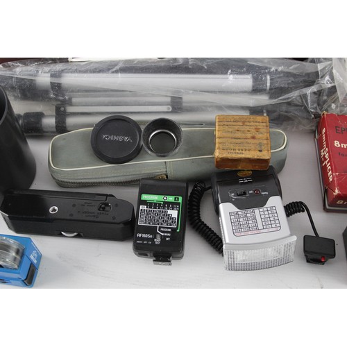 628 - Assorted CAMERA ACCESSORIES Inc. Flashes, Lens Filters, Caps, Cases etc.