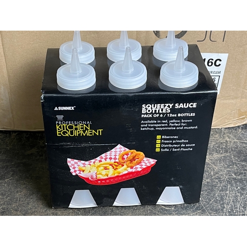 319 - 16 PACKS OF 6 SQUEEZY SAUCE BOTTLES