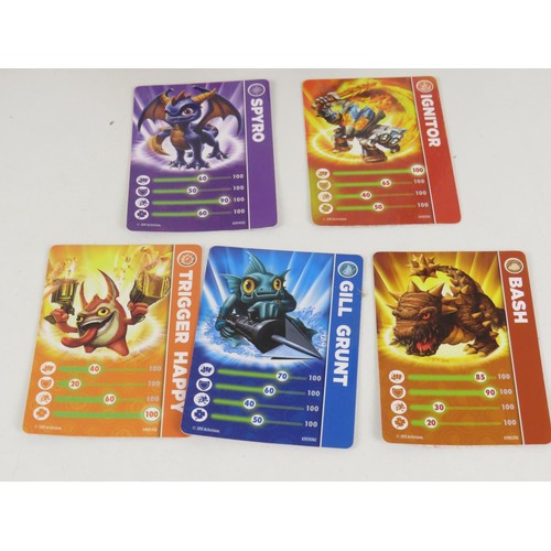 103 - SKYLANDER FIGURES INCLUDING RARE TRIGGER HAPPY AND CARDS