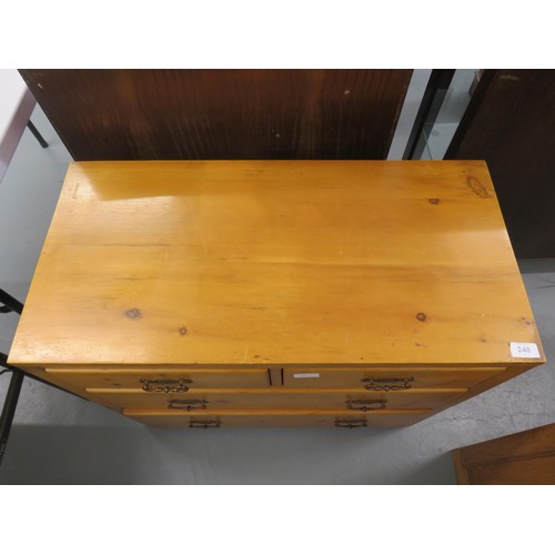 240 - PINE CHEST OF DRAWERS