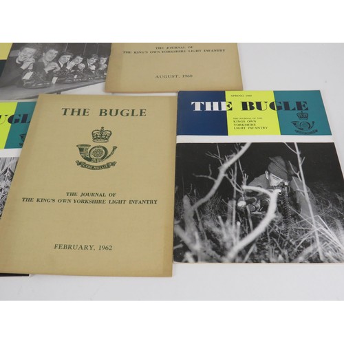 268 - TEN VARIOUS COPIES OF THE BUGLE, JOURNAL OF THE KINGS OWN YORKSHIRE LIGHT INFANTRY DATING BETWEEN 19... 