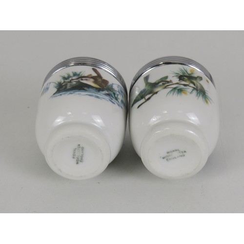 328 - 2 x ROYAL WORCESTER EGG CODDLERS 'THE PREMIER EGG CUP' FEATURING BIRD