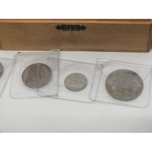 339 - BOX OF COINS INCLUDING THE KINGS OF 1936 COMMEMORATIVE COIN