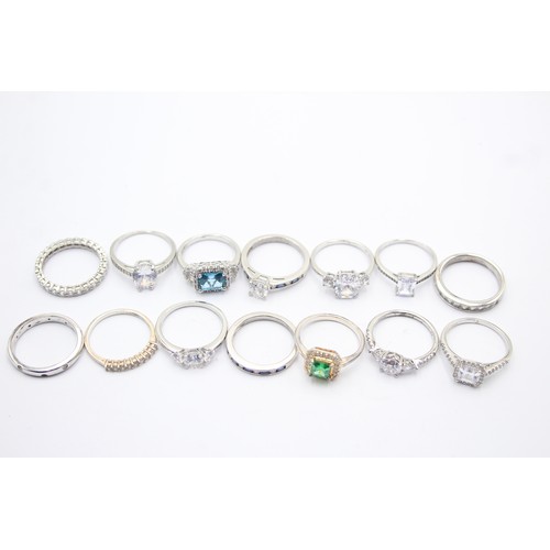 530 - 14 X .925 Dress Rings Including Cz (47g)