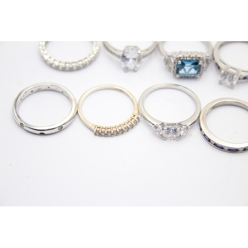 530 - 14 X .925 Dress Rings Including Cz (47g)