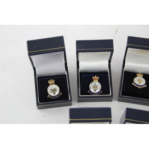 562 - 8 x Boxed Armed Forces Veterans Enamel Badges