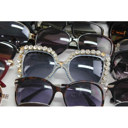 593 - 50 x Assorted SUNGLASSES Inc Emporio Armani, Calvin Klein, Salvatore Ferragamo