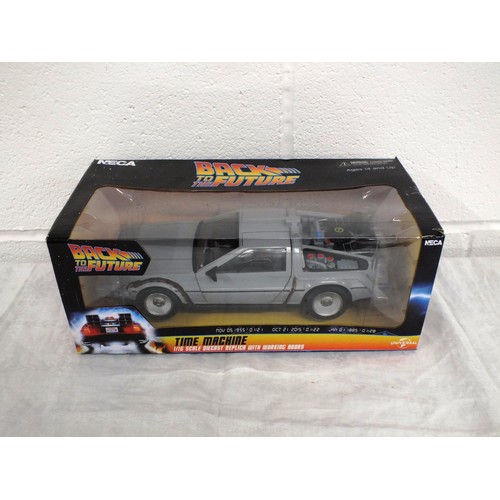 20 - NECA BACK TO THE FUTURE TIME MACHINE 1/16 SCALE DIECAST REPLICA WITH WORKING DOORS - Boxed as New