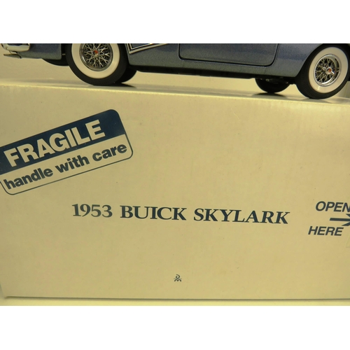 51 - 2 x DANBURY MINT 1/43 SCALE MODEL BOXED CARS 1953 BUIK SKYLARK AND 1955 FORD FAIRLANE CROWN VICTORIA