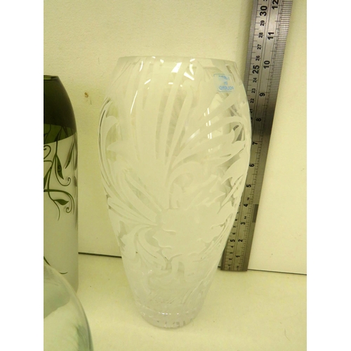 53 - 5 x QUALITY GLASS VASES