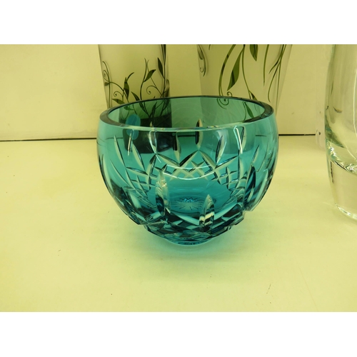 53 - 5 x QUALITY GLASS VASES