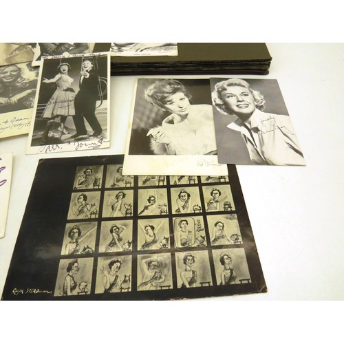 54 - ALBUM OF POSTCARDS- MOSTLY FAMOUS PERSONALITIES INCLUDES DORIS DAY, TONY MARTIN ETC