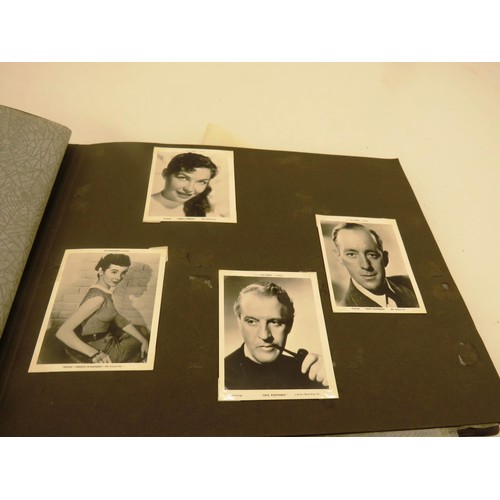 54 - ALBUM OF POSTCARDS- MOSTLY FAMOUS PERSONALITIES INCLUDES DORIS DAY, TONY MARTIN ETC