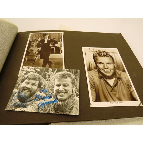 54 - ALBUM OF POSTCARDS- MOSTLY FAMOUS PERSONALITIES INCLUDES DORIS DAY, TONY MARTIN ETC