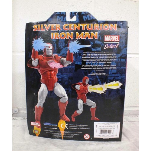 21 - MARVEL SELECT SILVER CENTURION IRON MAN ACTION FIGURE - 2021 Multicolor - Brand New