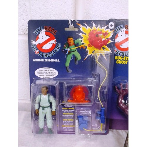 49 - 4 x GHOSTBUSTER FIGURES - BUG EYE GHOST, WINSTON ZEDDEMORE, RAY STANTZ & MARSHMALLOW MAN