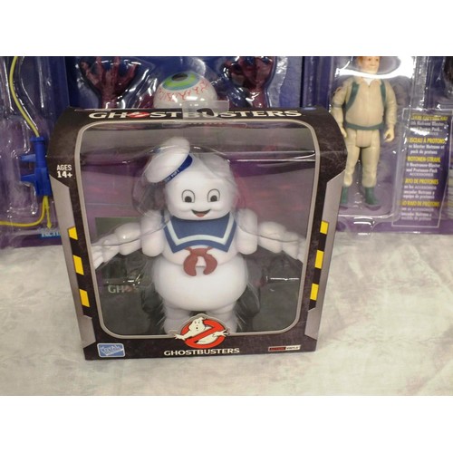 49 - 4 x GHOSTBUSTER FIGURES - BUG EYE GHOST, WINSTON ZEDDEMORE, RAY STANTZ & MARSHMALLOW MAN