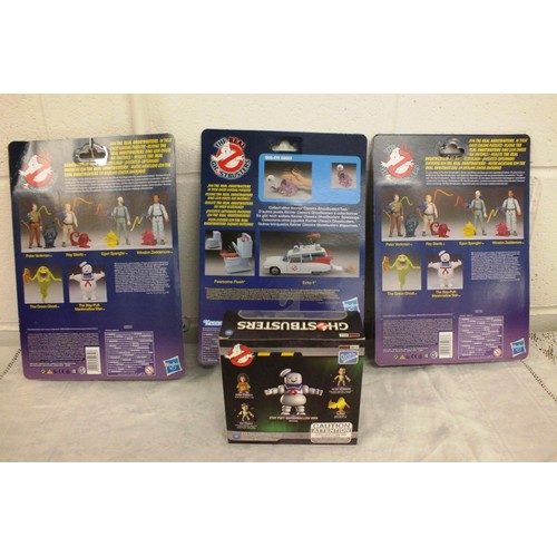 49 - 4 x GHOSTBUSTER FIGURES - BUG EYE GHOST, WINSTON ZEDDEMORE, RAY STANTZ & MARSHMALLOW MAN