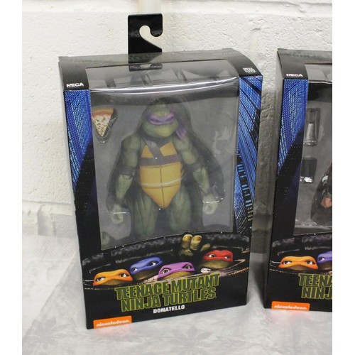 50 - 3 x NECA - TEENAGE MUTANT NINJA TURTLES FIGURES - SHREDDER, SPLINTER & DONATELLO - BRAND NEW