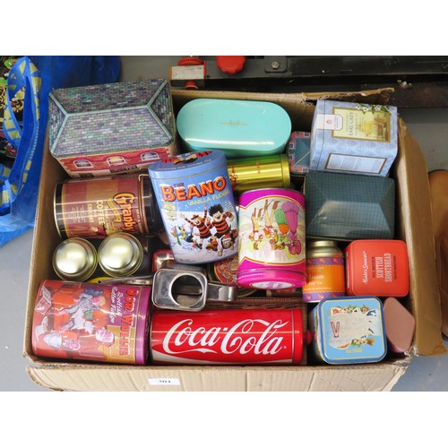 301 - 30 x ADVERTIISNG TINS INCLUDING COCA COLA, BEANO ETC