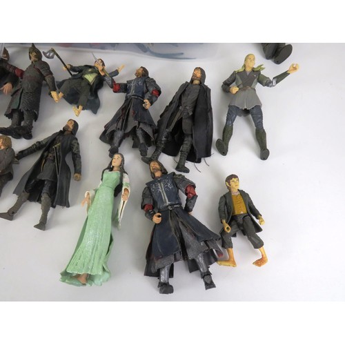 303 - LARGE LOT OF LORD OF THE RINGS ACTION FIGURES