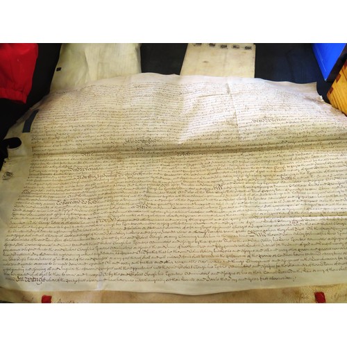 312 - 4 x LARGE INDENTURES DATED 1700'S