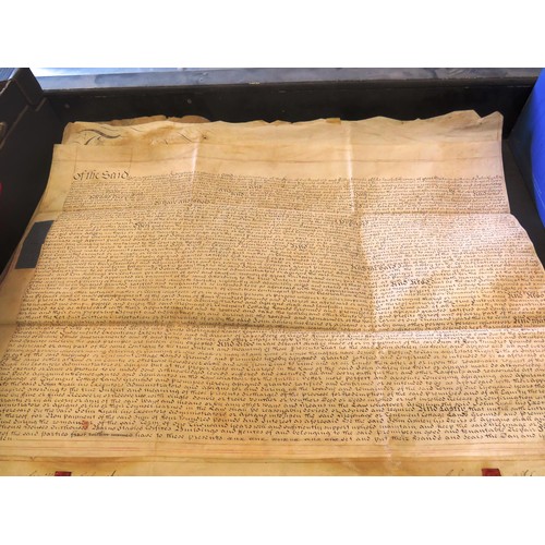 312 - 4 x LARGE INDENTURES DATED 1700'S