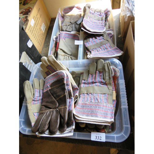 332 - 34 PAIRS OF WORK/GARDENING GLOVES