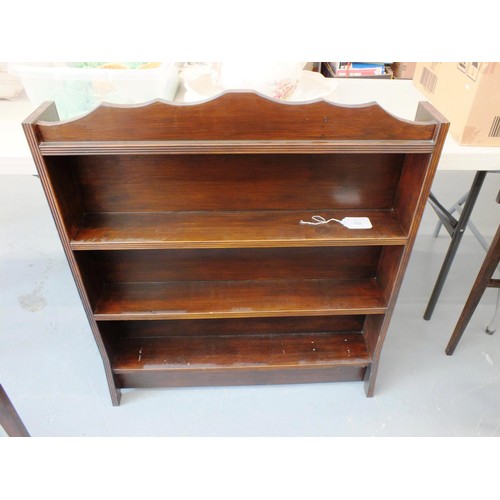 326 - MAHOGANY BOOKCASE- HEIGHT 87 x 62 x 12.5cms