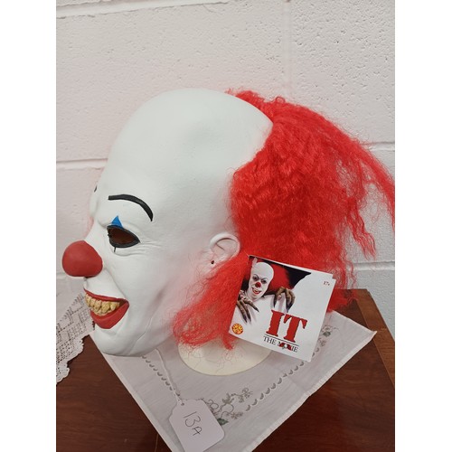 13A - Official Rubies Mens Pennywise Overhead Latex Mask IT