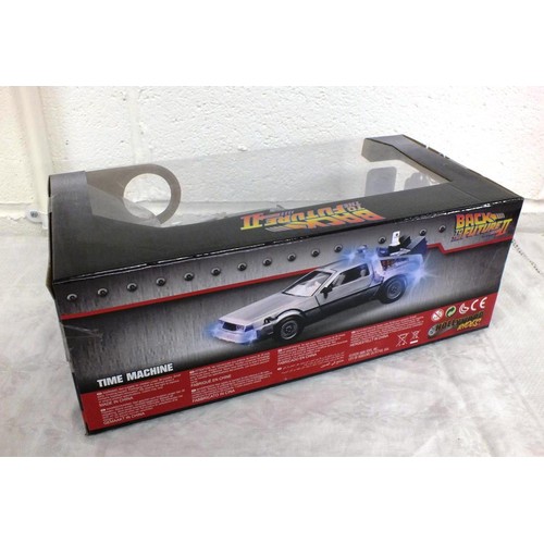 33 - Jada 1:32 Hollywood Rides Back To The Future III Time Machine Diecast Car - Boxed as New