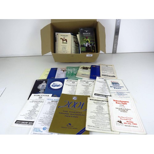 110 - 156 x HORSE RACECARDS