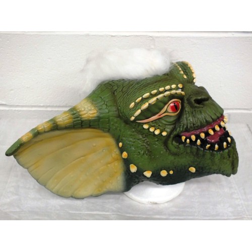 15 - Gremlins Stripe Mask Halloween (1984) Evil Horror Mogwai Creature Latex Mohawk - New with Labels