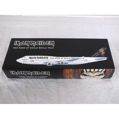 34 - IRON MAIDEN BOOK OF SOULS Boeing 747-400 Large Model Solid with Gear TF-AAK Sp - Boxed as New
