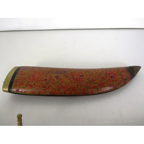 253 - 2 x ORIENTAL KNIVES IN SHEATHS