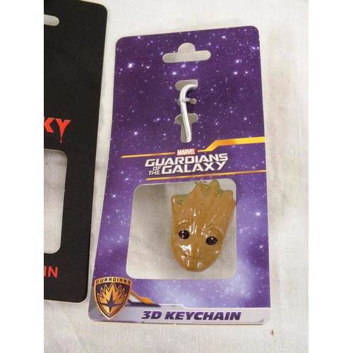166 - 5 x COLLECTABLE KEYCHAINS - HARRY POTTER, GUARDIANS OF THE GALAXY, CHUCKY, FRIDAY THE 13th & STARWAR... 