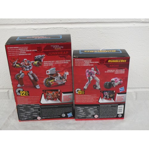 177 - 2 x TRANSFORMER TOYS AS NEW - JUNKHEAP and ARCEE BY TAKARA TOMY