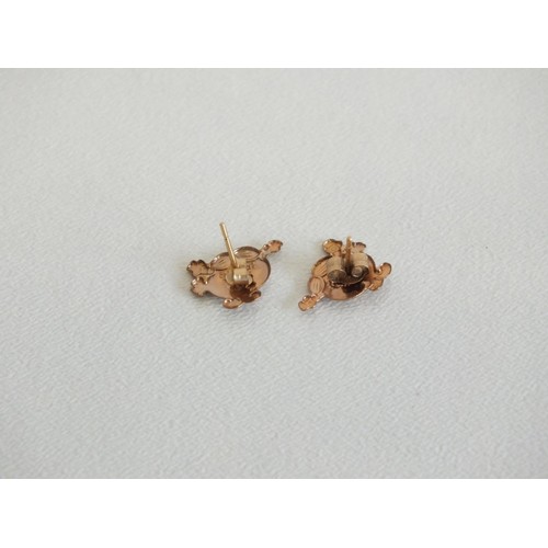 144 - 9CT GOLD LITTLE MISS STUD EARRINGS