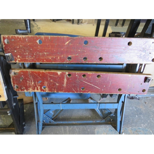 316 - FORGE STEEL WORK BENCH AND ONE OTHER