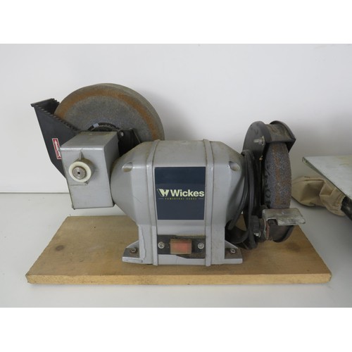 317 - 370 WET AND DRY BENCH GRINDER, ISD, GRINDER/SANDER