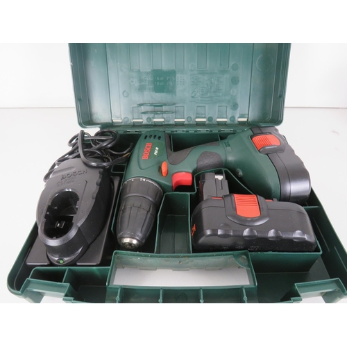 323 - BOSCH PSR18 CORDLESS DRILL AND BOSCH POF52 ROUTER