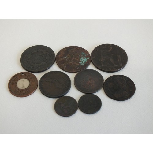 68 - 9 x EARLY COPPER COINS